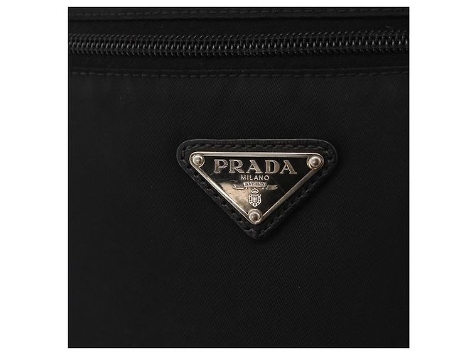 Borsa a Spalla PRADA Nylon Nero Argento Autentica ep14418A - vista 17