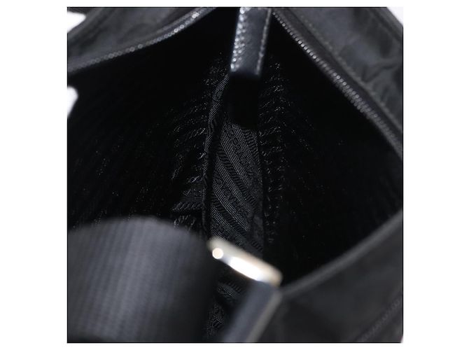 Borsa a Spalla PRADA Nylon Nero Argento Autentica ep14418A - vista 20