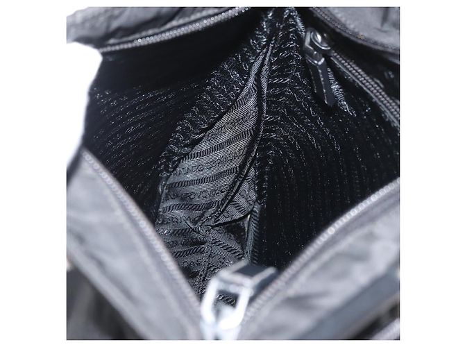 Borsa a Spalla PRADA Nylon Nero Argento Autentica ep14418A - vista 21