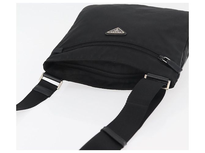 Borsa a Spalla PRADA Nylon Nero Argento Autentica ep14418A - vista 6