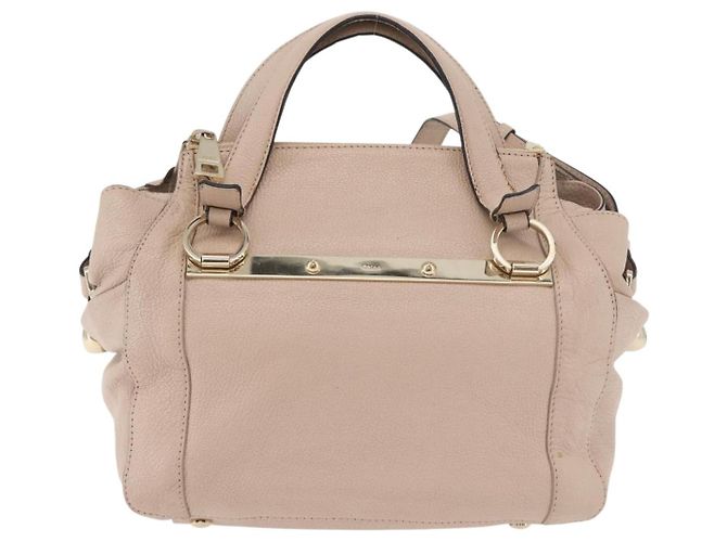 Chloé Borsa a mano Chloe in pelle 2 vie beige oro Auth BA12288A D'oro - vista 13