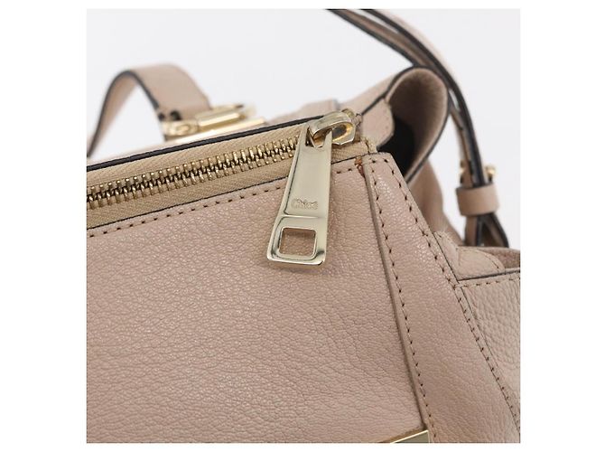 Chloé Borsa a mano Chloe in pelle 2 vie beige oro Auth BA12288A D'oro - vista 19