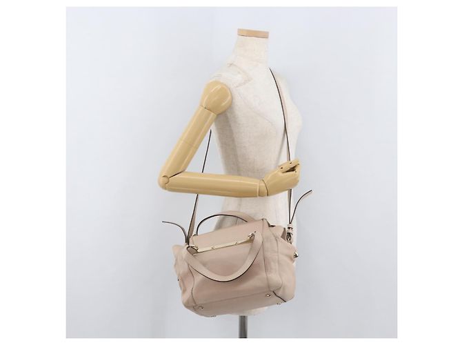 Chloé Borsa a mano Chloe in pelle 2 vie beige oro Auth BA12288A D'oro - vista 24