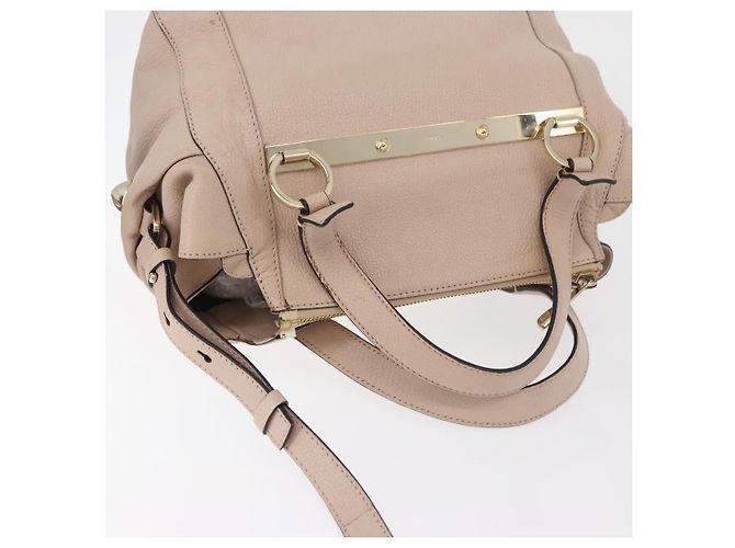 Chloé Borsa a mano Chloe in pelle 2 vie beige oro Auth BA12288A D'oro - vista 6