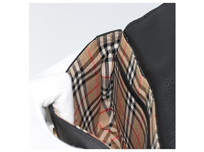 Borsa a Spalla Burberrys in Pelle Nera e Oro Auth 176661 Nero D'oro - vista 18
