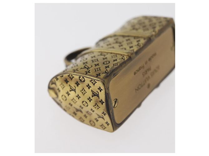 Keepall LOUIS VUITTON Poids de papier Motif métal Or LV Auth 176750A Doré - vue 11