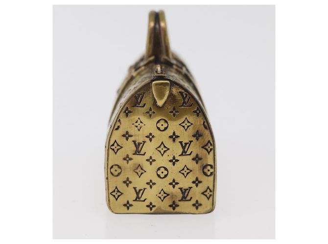 Keepall LOUIS VUITTON Poids de papier Motif métal Or LV Auth 176750A Doré - vue 3