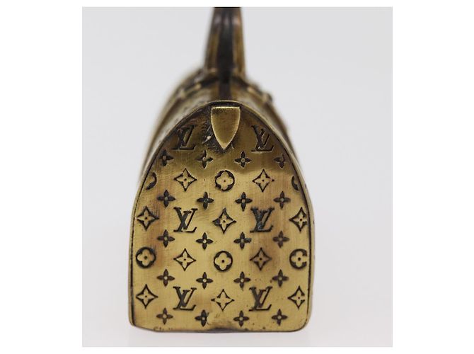Keepall LOUIS VUITTON Poids de papier Motif métal Or LV Auth 176750A Doré - vue 4