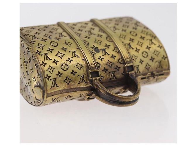 Keepall LOUIS VUITTON Poids de papier Motif métal Or LV Auth 176750A Doré - vue 6