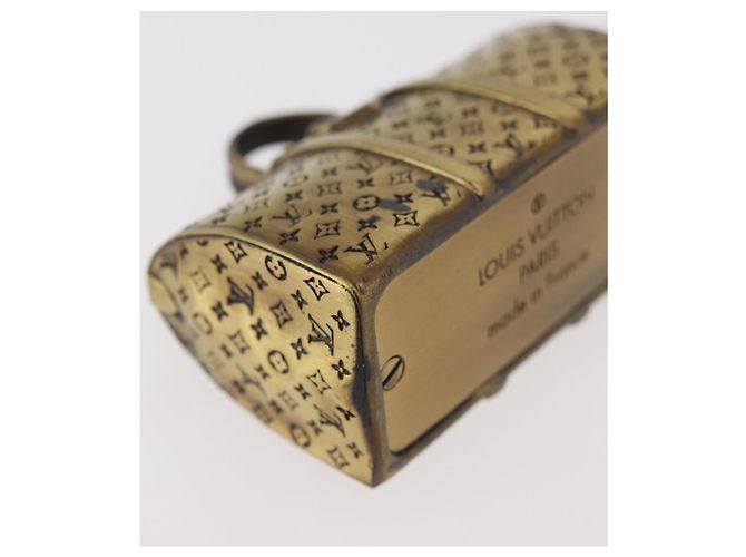 Keepall LOUIS VUITTON Poids de papier Motif métal Or LV Auth 176750A Doré - vue 9