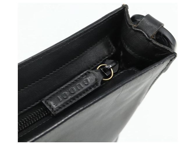 Borsa a Spalla in Pelle Nera GUCCI 001 2122 1821 Auth bs34707 Nero - vista 10