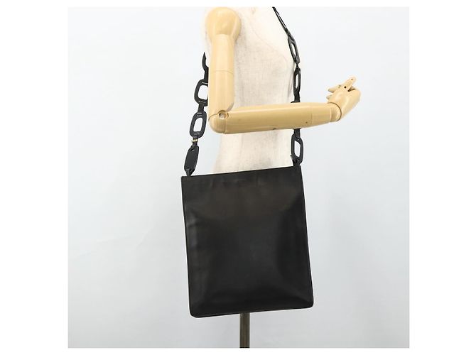 Borsa a Spalla in Pelle Nera GUCCI 001 2122 1821 Auth bs34707 Nero - vista 23