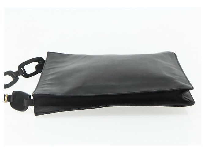 Borsa a Spalla in Pelle Nera GUCCI 001 2122 1821 Auth bs34707 Nero - vista 3