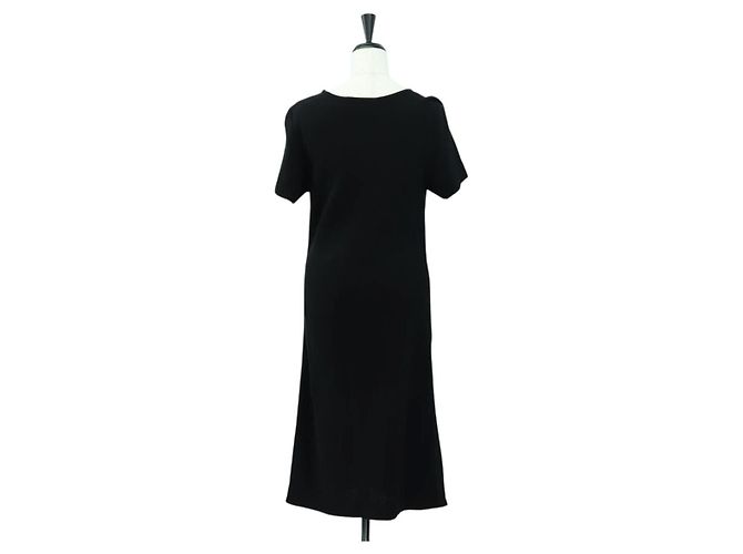 Salvatore Ferragamo Traje de Baño de Algodón Negro Auth 174769A - vista 2