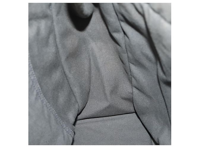 Hermès HERMES Borsa Fourre Tout MM in tela 3 pezzi Grigio Nero Beige Auth 175804 Marrone - vista 10