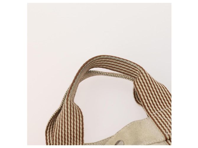 Hermès HERMES Borsa Fourre Tout MM in tela 3 pezzi Grigio Nero Beige Auth 175804 Marrone - vista 15