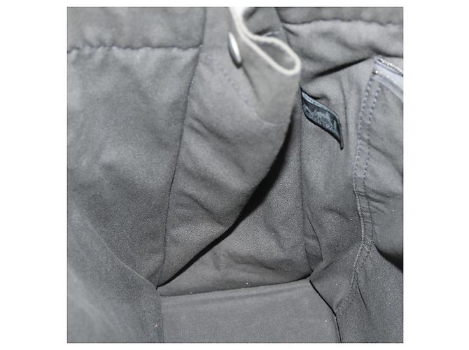 Hermès HERMES Borsa Fourre Tout MM in tela 3 pezzi Grigio Nero Beige Auth 175804 Marrone - vista 9