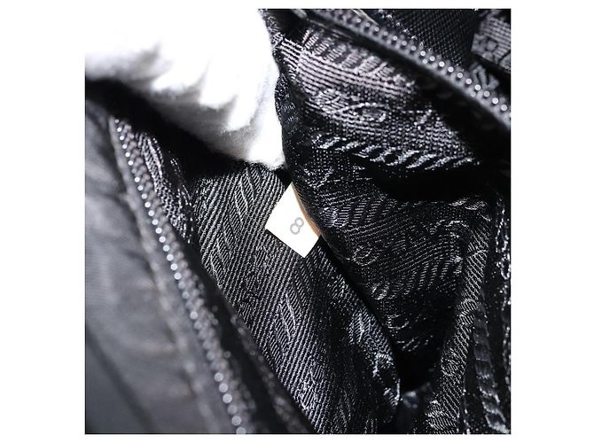Borsa a Spalla PRADA in Nylon Pelle Nera Argento Autentica ka4087 Nero - vista 12