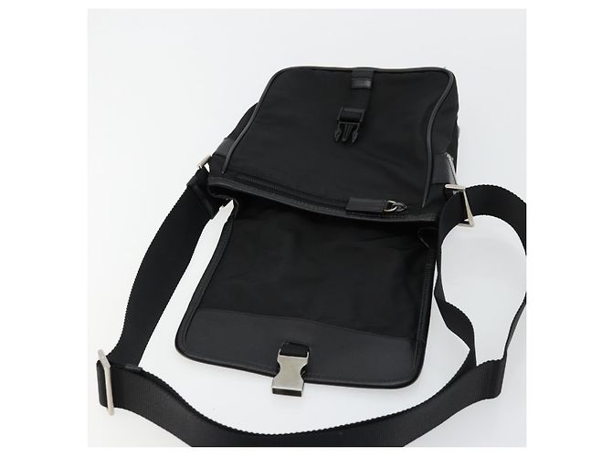 Borsa a Spalla PRADA in Nylon Pelle Nera Argento Autentica ka4087 Nero - vista 17