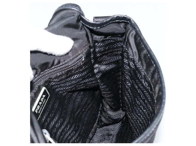 Borsa a Spalla PRADA in Nylon Pelle Nera Argento Autentica ka4087 Nero - vista 19
