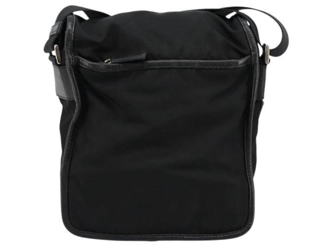 Borsa a Spalla PRADA in Nylon Pelle Nera Argento Autentica ka4087 Nero - vista 2