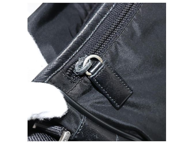 Borsa a Spalla PRADA in Nylon Pelle Nera Argento Autentica ka4087 Nero - vista 23