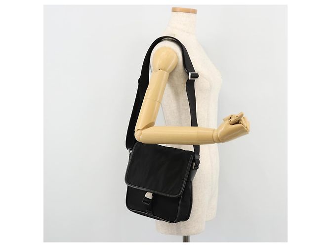 Borsa a Spalla PRADA in Nylon Pelle Nera Argento Autentica ka4087 Nero - vista 25