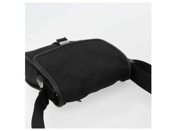 Borsa a Spalla PRADA in Nylon Pelle Nera Argento Autentica ka4087 Nero - vista 6
