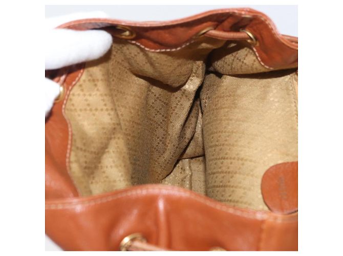 Zaino in pelle Gucci Bamboo marrone oro 003 2058 0016 Auth ep14447 D'oro - vista 26