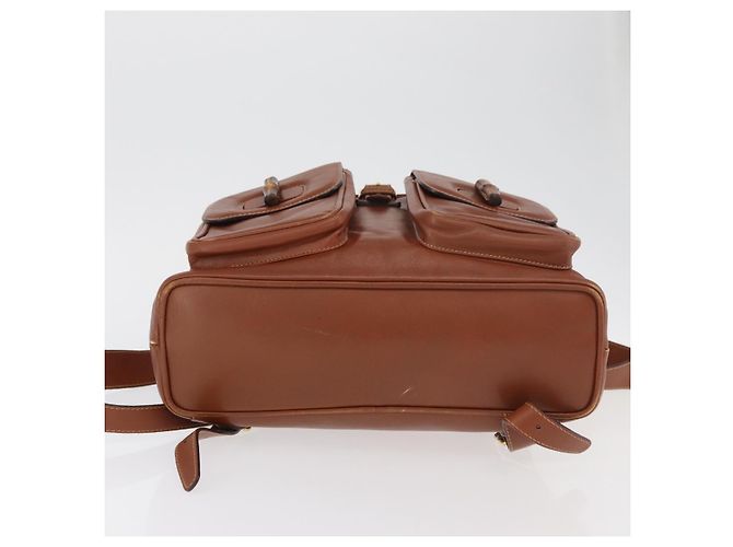 Zaino in pelle Gucci Bamboo marrone oro 003 2058 0016 Auth ep14447 D'oro - vista 5