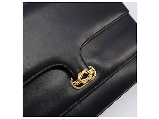 Gucci Borsa a Spalla in Pelle Nera e Oro Auth ep14164 Nero D'oro - vista 18