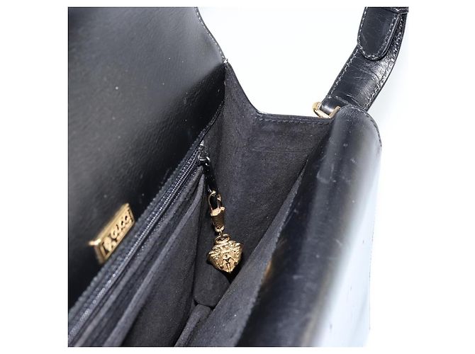 Gucci Borsa a Spalla in Pelle Nera e Oro Auth ep14164 Nero D'oro - vista 20