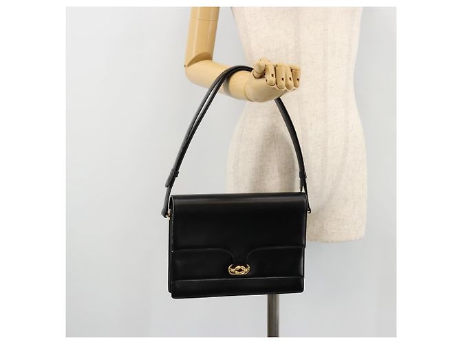 Gucci Borsa a Spalla in Pelle Nera e Oro Auth ep14164 Nero D'oro - vista 24