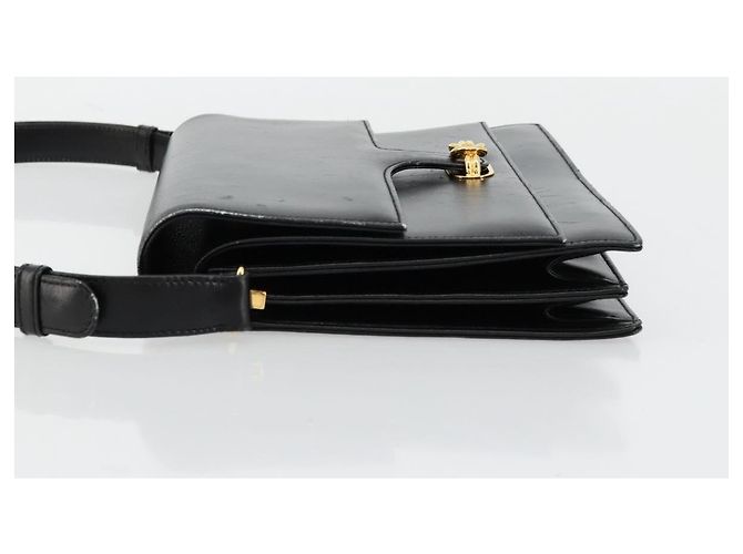 Gucci Borsa a Spalla in Pelle Nera e Oro Auth ep14164 Nero D'oro - vista 4