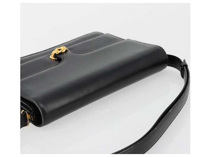 Gucci Borsa a Spalla in Pelle Nera e Oro Auth ep14164 Nero D'oro - vista 6