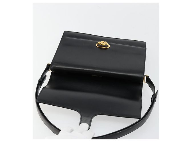 Gucci Borsa a Spalla in Pelle Nera e Oro Auth ep14164 Nero D'oro - vista 9