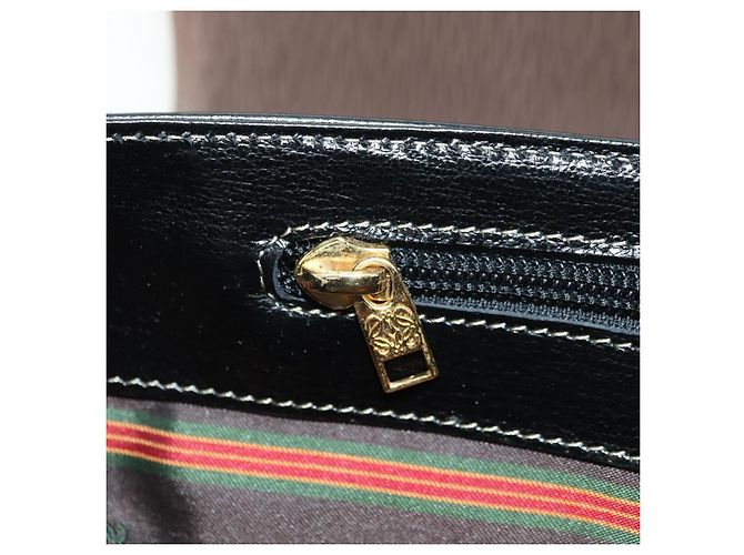 LOEWE Velazquez Borsa a Mano in Pelle 2 in 1 Marrone Oro Nero Auth am11389V D'oro - vista 25
