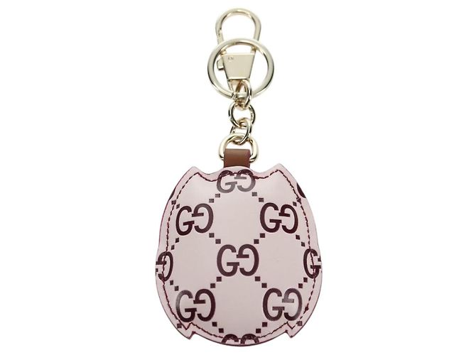GUCCI GG Charm per Borsa Gufo in Pelle Embossata Pelle Rosa Oro Auth bs34758M D'oro - vista 5