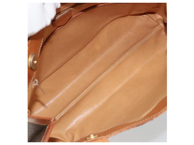 Céline Borsa tote in tela Macadam CELINE in pelle PVC marrone oro Auth bs34713 D'oro - vista 10