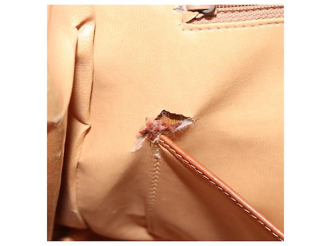 Céline Borsa tote in tela Macadam CELINE in pelle PVC marrone oro Auth bs34713 D'oro - vista 11