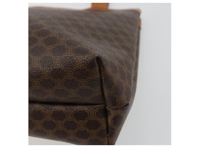 Céline Borsa tote in tela Macadam CELINE in pelle PVC marrone oro Auth bs34713 D'oro - vista 15