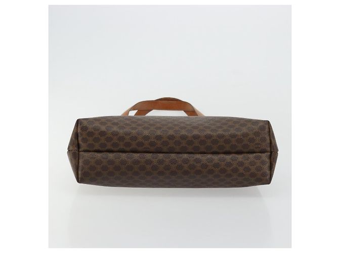 Céline Borsa tote in tela Macadam CELINE in pelle PVC marrone oro Auth bs34713 D'oro - vista 5