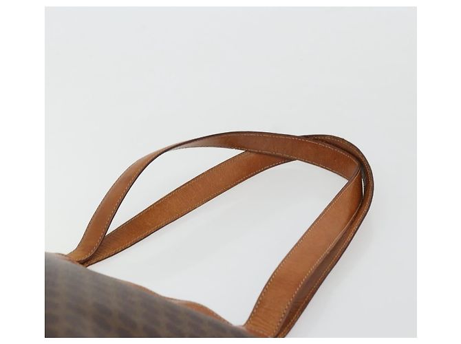 Céline Borsa tote in tela Macadam CELINE in pelle PVC marrone oro Auth bs34713 D'oro - vista 8