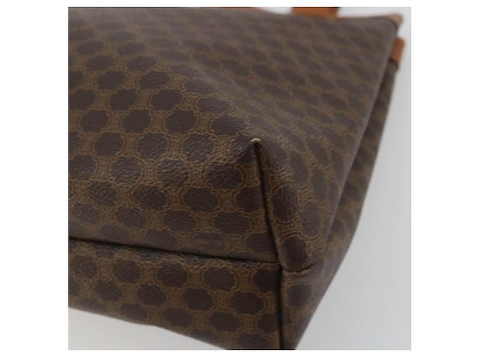 Céline Borsa tote in tela Macadam CELINE in pelle PVC marrone oro Auth bs34713 D'oro - vista 9
