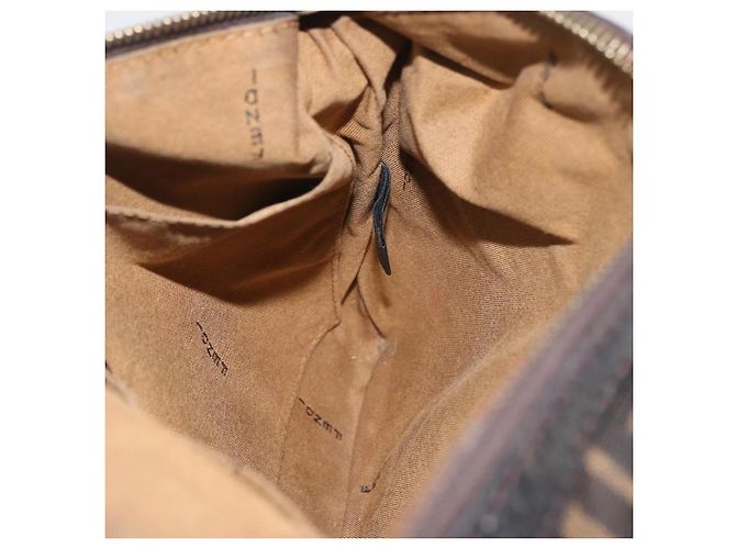Borsa a Spalla in Tela Zucca FENDI Nera Marrone Auth 177159A Nero - vista 20