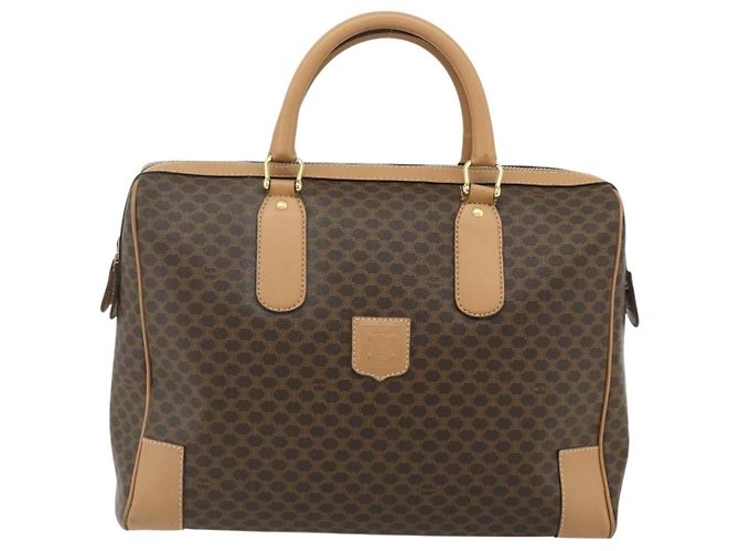 Céline Borsa Boston in tela Macadam CELINE in pelle PVC marrone oro Auth ep14259A D'oro - vista 13