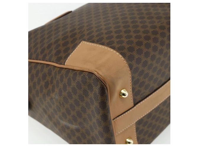 Céline Borsa Boston in tela Macadam CELINE in pelle PVC marrone oro Auth ep14259A D'oro - vista 16