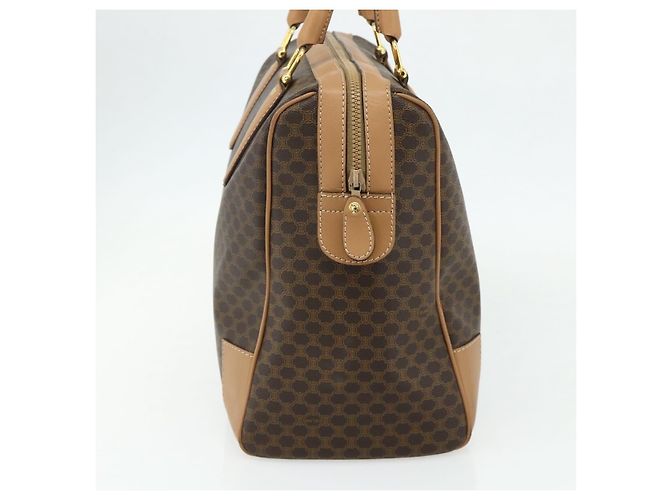 Céline Borsa Boston in tela Macadam CELINE in pelle PVC marrone oro Auth ep14259A D'oro - vista 3
