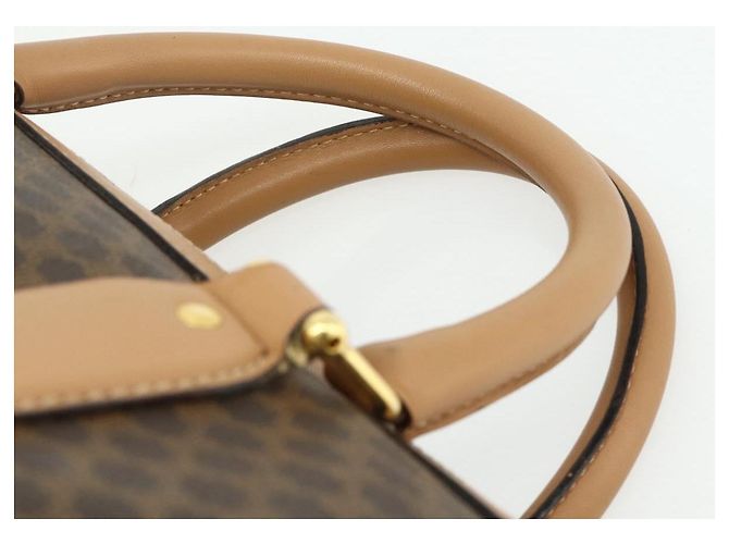 Céline Borsa Boston in tela Macadam CELINE in pelle PVC marrone oro Auth ep14259A D'oro - vista 8