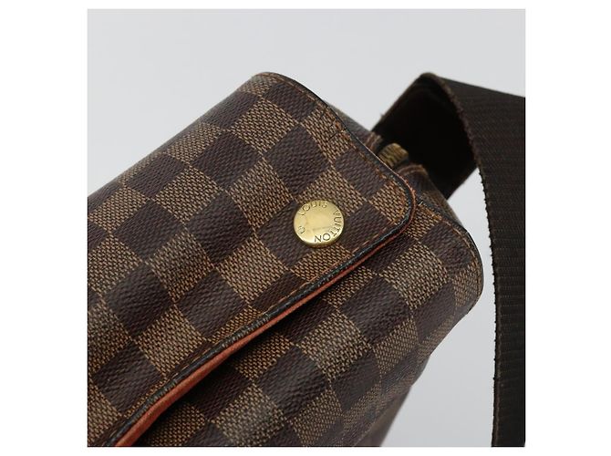 LOUIS VUITTON Borsa a Spalla Naviglio Damier Ebene N45255 LV Auth BA12240 - vista 18